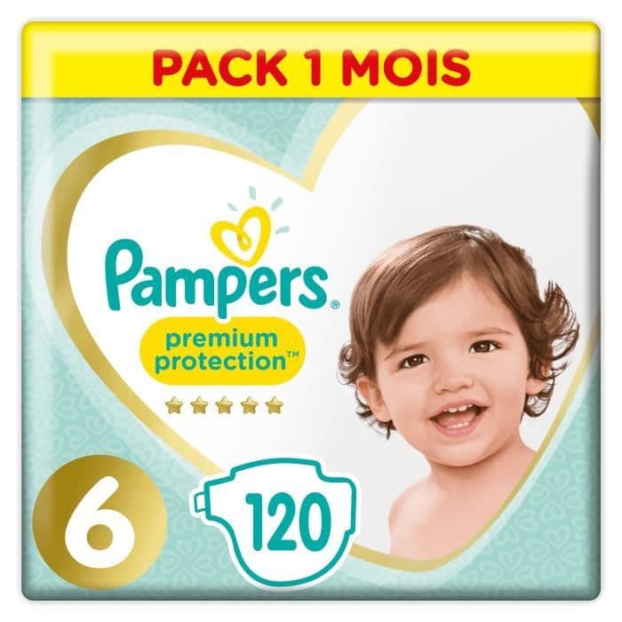 PAMPERS Premium-skydd Storlek 6 15+ kg - 120 blöjor, 1 månadspaket
