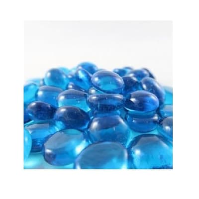 Chessex- Gaming Glass Stones in Tube - Crystal Aqua