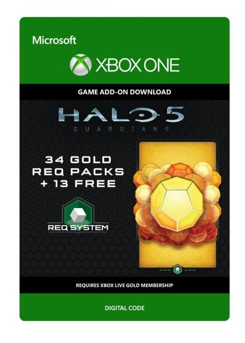 Halo 5: Guardians - 34 Gold REQ Packs + 13 Free