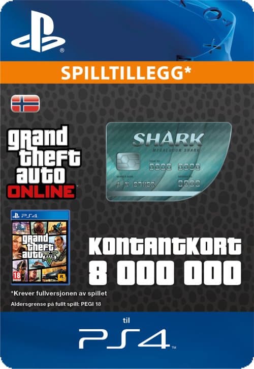 Megalodon-hai kontantkort (NO)