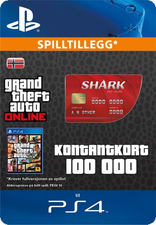 Rød hai, kontantkort (NO)