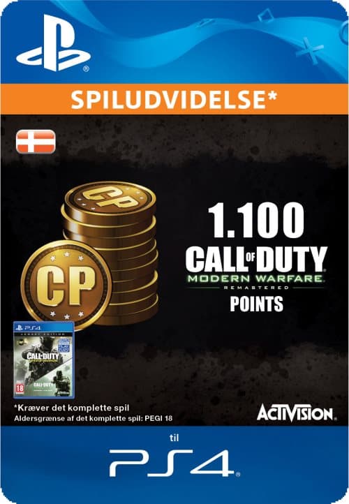 1100 Call of Duty®: Modern Warfare® Remastered Points (Denmark)