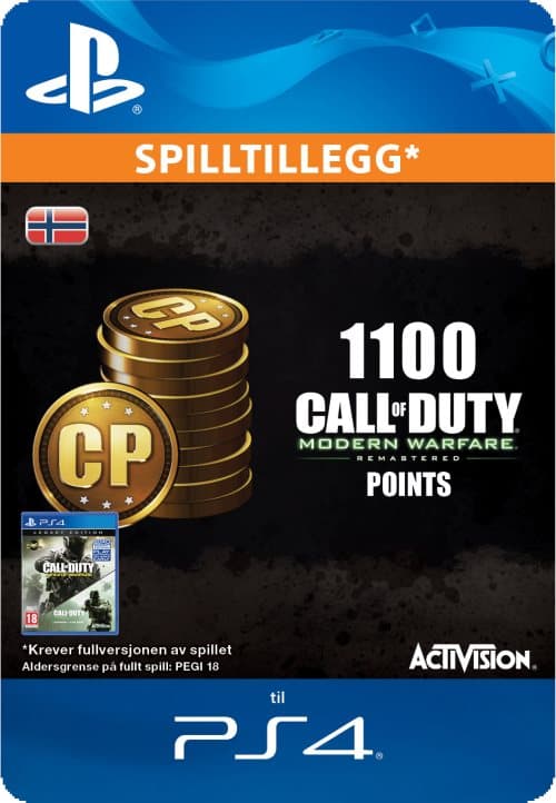 1100 Call of Duty®: Modern Warfare® Remastered Points (Norway)