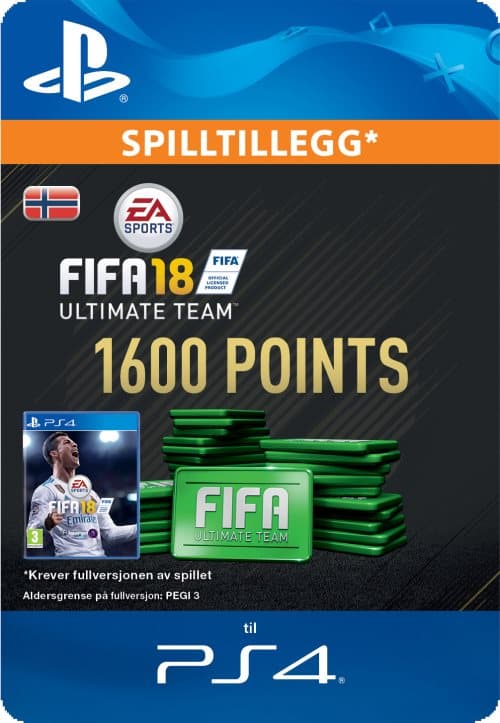 Pakke med 1600 FIFA 18 Points (Norway)