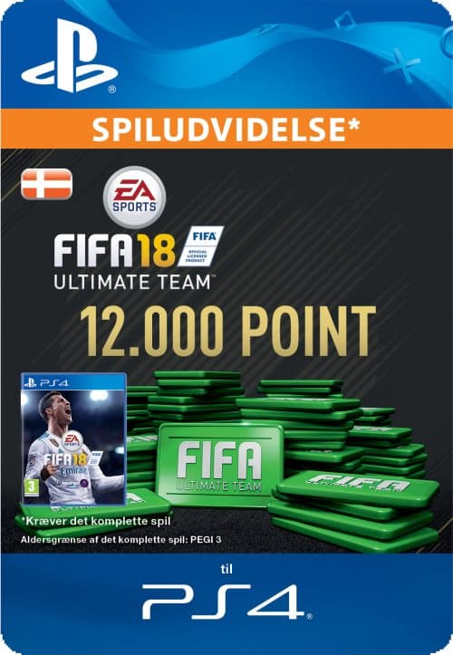 Pakke med 12000 FIFA 18 Points (Denmark)