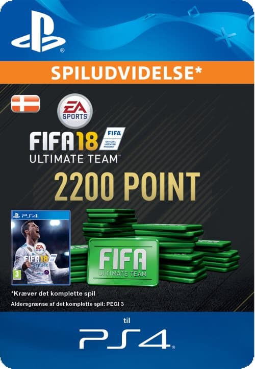 Pakke med 2200 FIFA 18 Point (Denmark)
