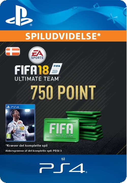 Pakke med 750 FIFA 18 Point (Denmark)