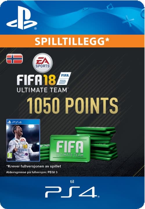 Pakke med 1050 FIFA 18 Points (Norway)