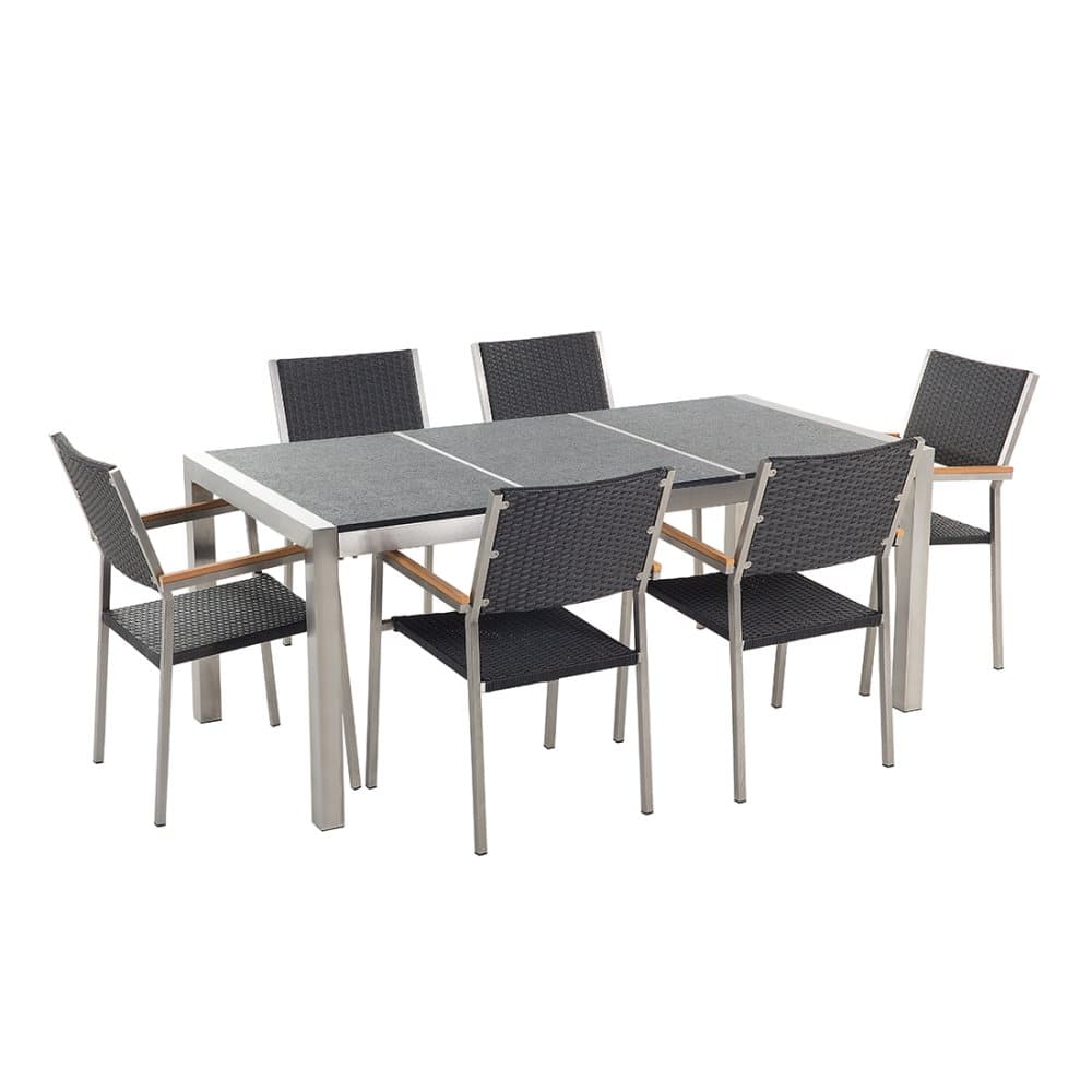 Havemøbelsæt Granit/Sort 3 GROSSETO