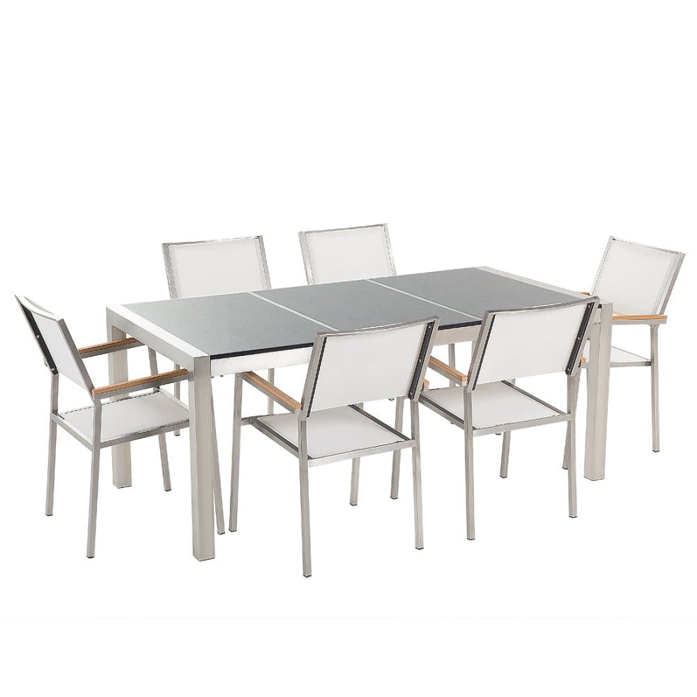 Havemøbelsæt Granit/Hvid 2 GROSSETO