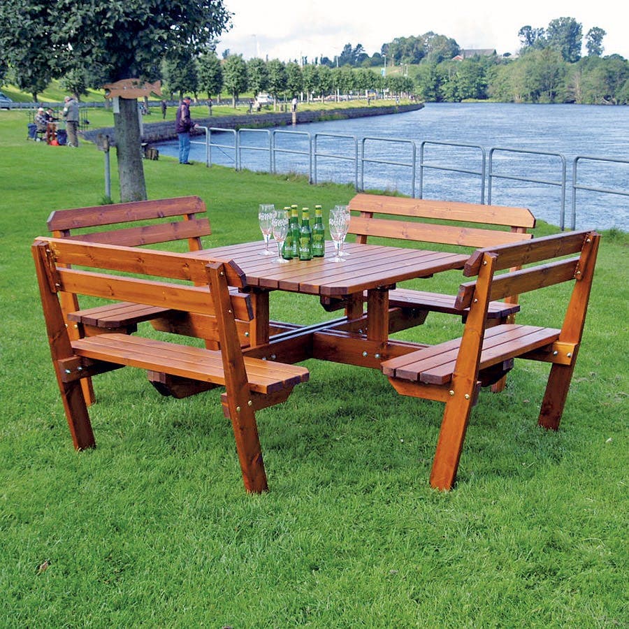 Bänkbord Eden Wood Picknick Quattro