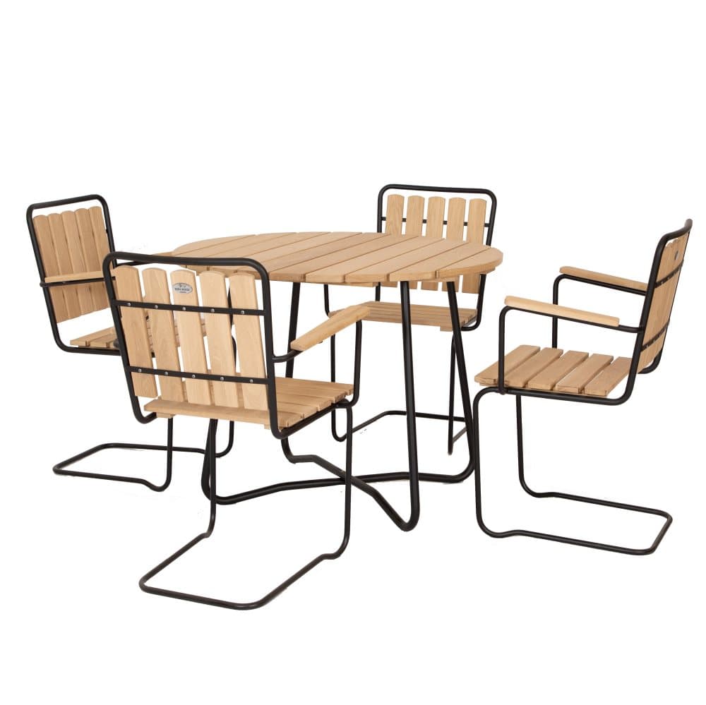 Trädgårdsmöbel Eden Wood Wilma 4 fåtöljer Ø100 cm