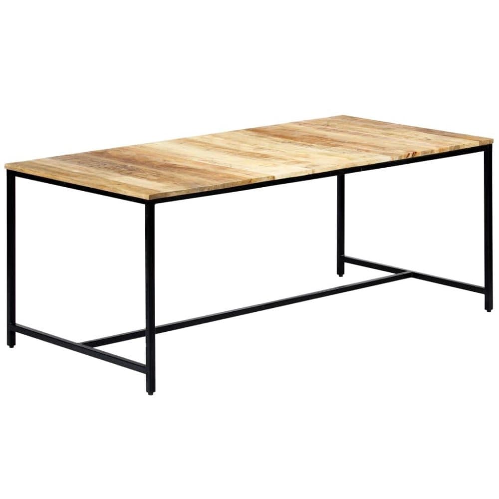 vidaXL Spisebord 180x90x75 cm grov heltre mango