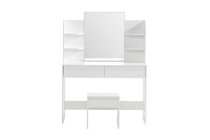 LJUSFORS Sminkebord 108 cm Hvit LED-Belysning