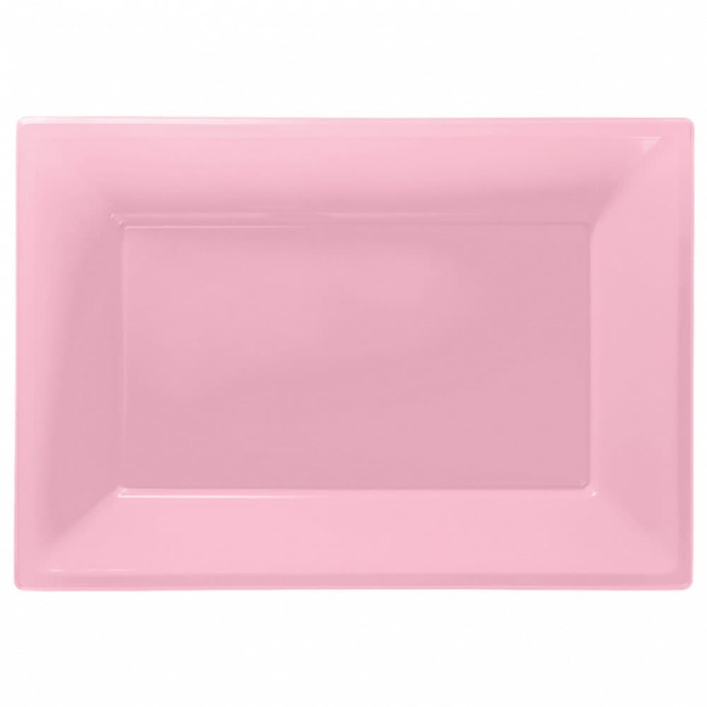 Amscan 3 Rectangular Plastic Serving Platters
