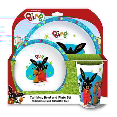 Bing Childrens/Kids Official 3 Piece Dinner Set