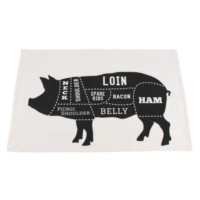CGB Giftware Dads BBQ Pork Cut Tea Towel