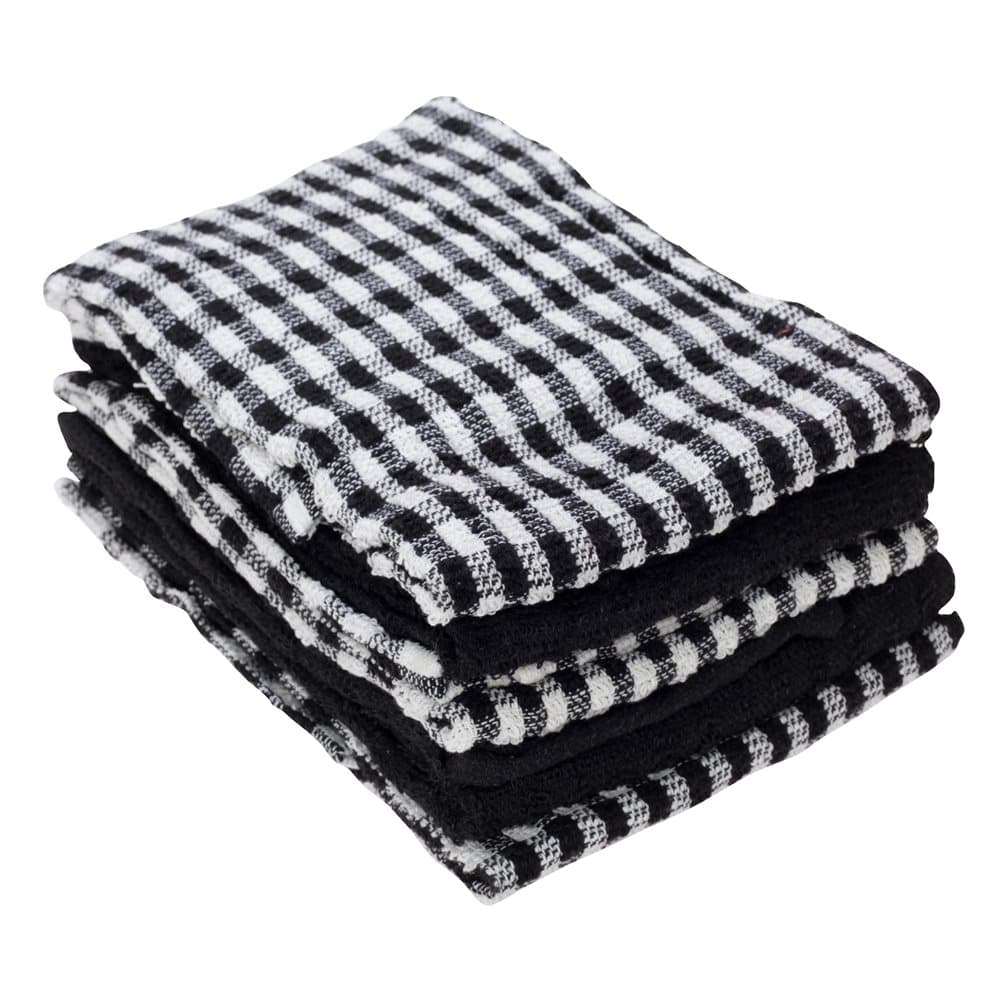 Cotton Check Terry Tea Towels (Pack Of 5)