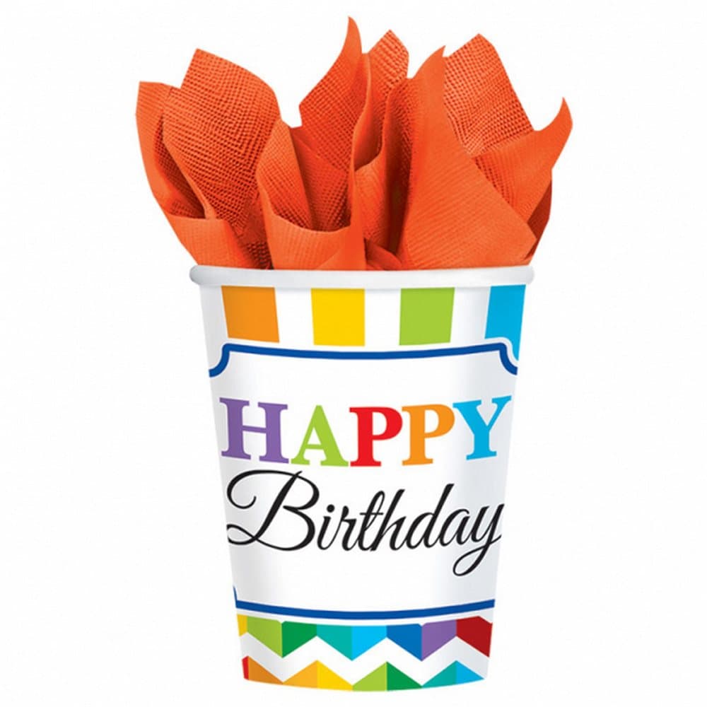 Amscan Happy Birthday 9oz Party Cups (Pack Of 8)