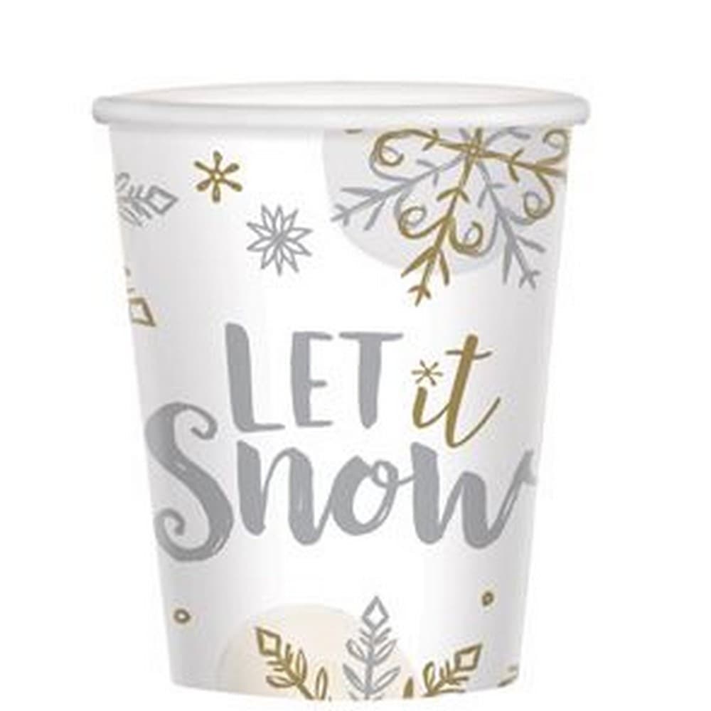 Amscan Let It Snow Cups (paket med 8)