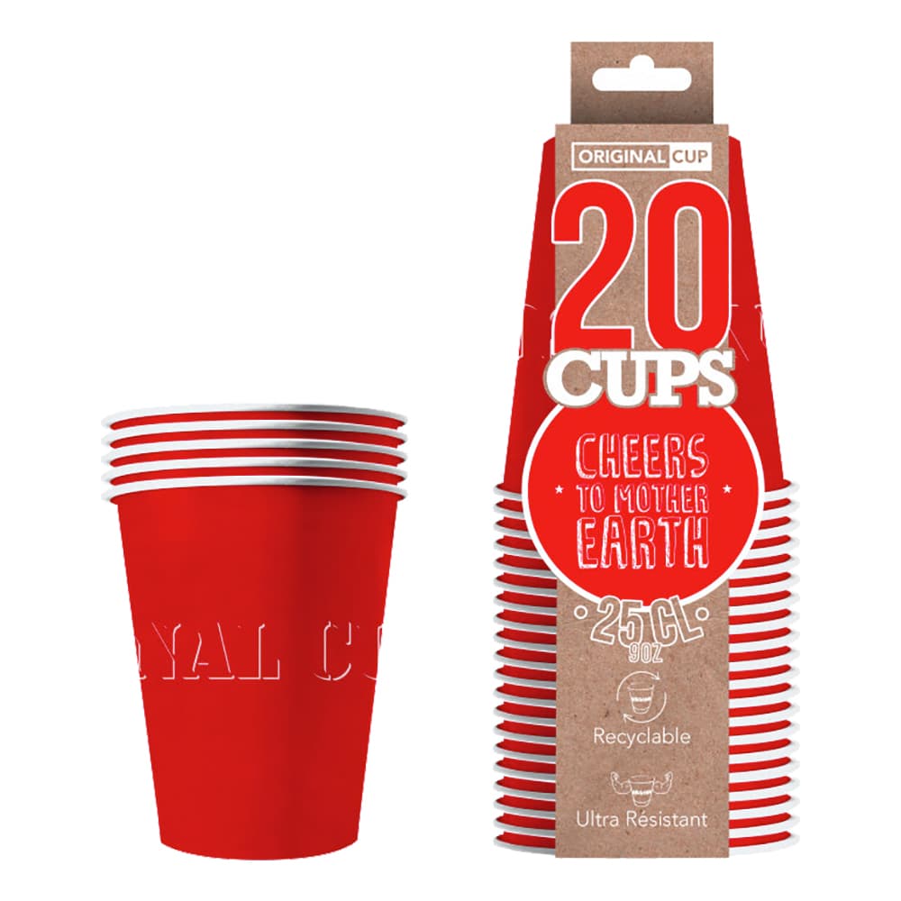 Partycups Papper Röda