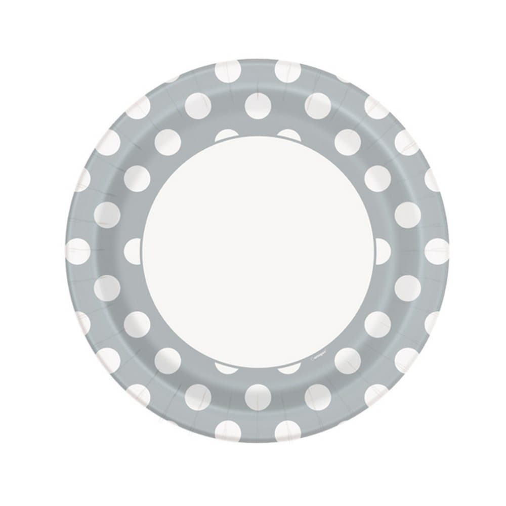 Unique Party Polka Dot Paper Plates (Pack Of 8)
