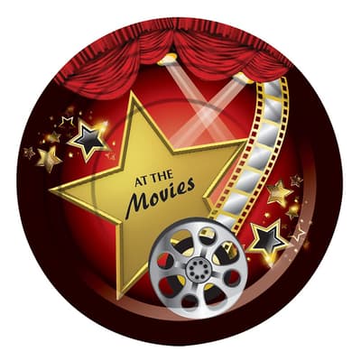 Bristol Novelty Vid filmerna Dessertfest tallrikar (paket med 8)