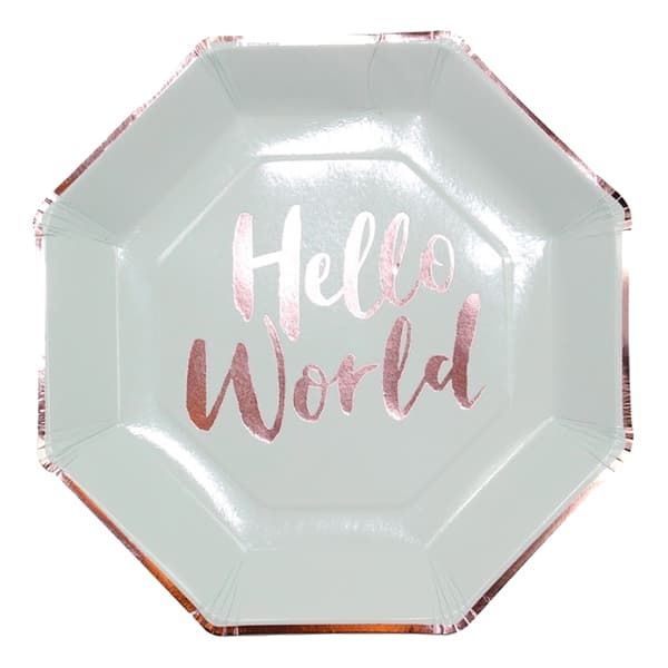 Papptallerken Hello World
