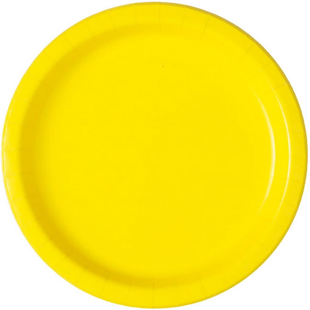 Unique Party Neongul 9 tums pappersplattor (förpackning med 16)