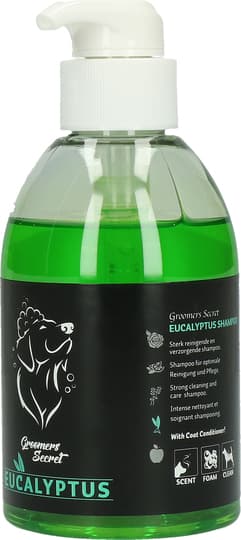 Groomers Secret Eucalyptus + pump - 12 flaskor på 250 ml