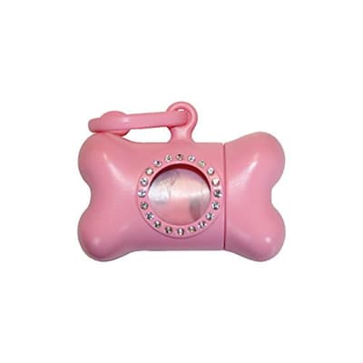 United Pets Bon Ton Nano Luxury Clip-On Dog Poo Bag Dispenser With 10 Plastic Poo Bags