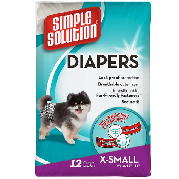 Simple Solution Engångshundblöjor (paket med 12)
