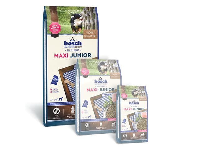 Bosch MAXI JUNIOR, Valp, Höns, 15 kg, Maxi (26 - 44 kg), Vitamin A, Vitamin B1, Vitamin B12, Vitamin B2, Vitamin B3, Vitamin B6, Vitamin B9 (folic ac