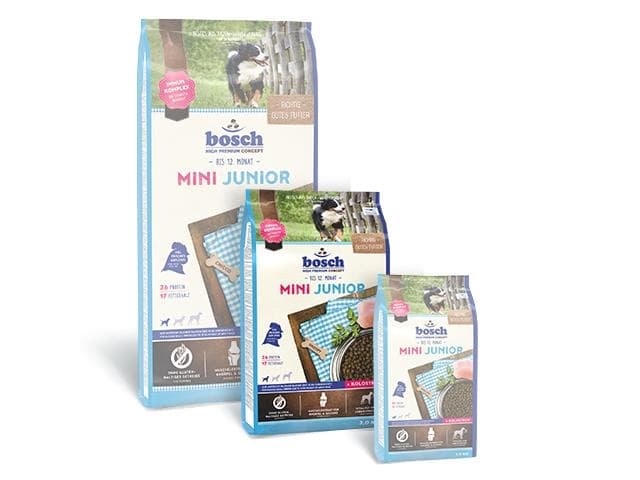 Bosch MINI JUNIOR, Valp, 3 kg, Mini (5 - 10kg), Vitamin A, Vitamin B1, Vitamin B12, Vitamin B2, Vitamin B3, Vitamin B6, Vitamin B9 (folic acid),...,
