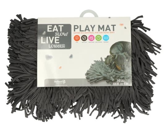 Ät Slow Live Längre Play Mat Blue Grå