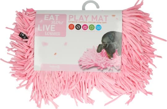 Ät Slow Live Längre Play Mat Blue Rosa