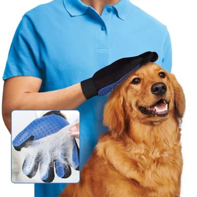 Hundborste - Borste för Päls - Borsthandske Hund & Katt (Höger)