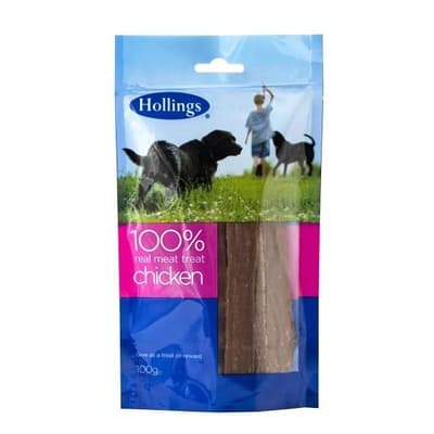 Hollings Kött behandla kycklinghundbehandlingar (paket med 12)