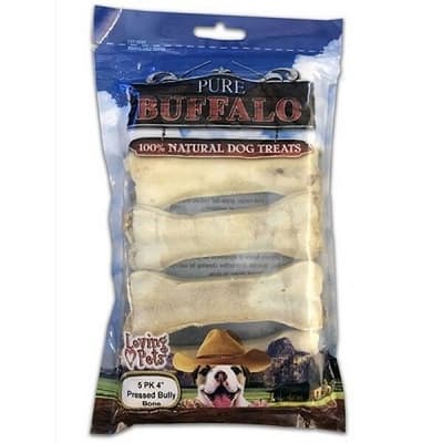 Loving Pets Pure Buffalo Pressed Bully Bone Dog Treats