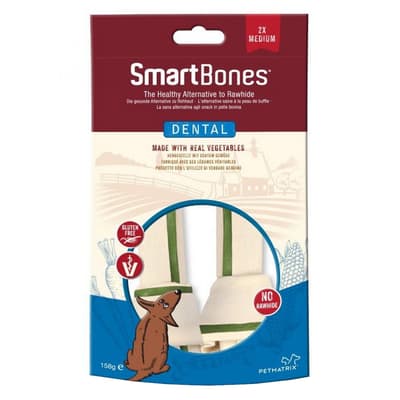 SmartBones Dog Faux Bone Dental Chew Treat (paket med 2)