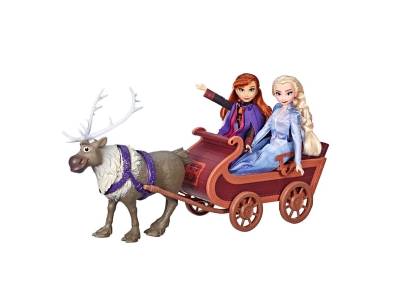 Hasbro Disney Frozen Sledding Sven and Sisters Elsa and Anna, Monivärinen, Muotinukke, Naaras, Tyttö, 3 vuosi/vuosia, Elsa and Anna