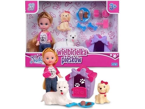 Bild av Item Natalia doll with a dog and accessories (120640)