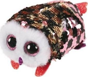 TY Teeny Tys Checks plush toy sequin Owl (42411 YOU)