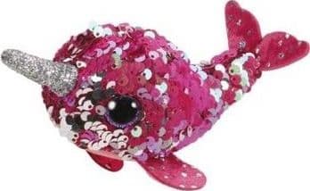 TY Plush toy Teeny Tys Nelly sequin Narwhal pink (42403 TY)