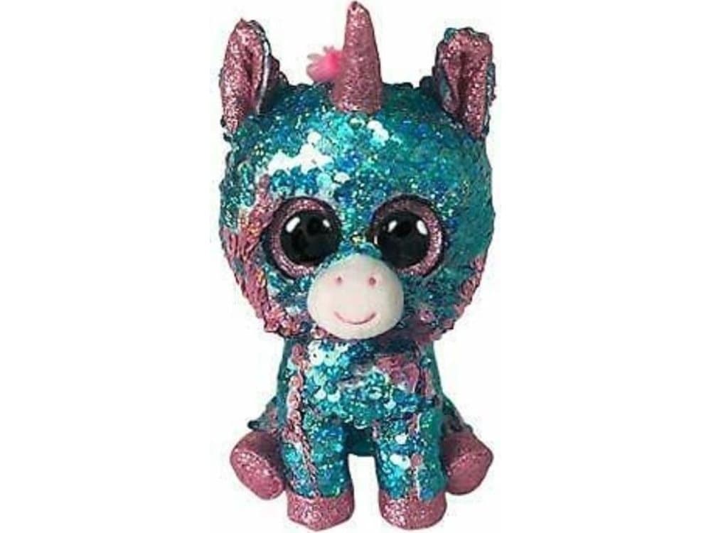 TY Boos Celeste sequin blue pink unicorn 15cm