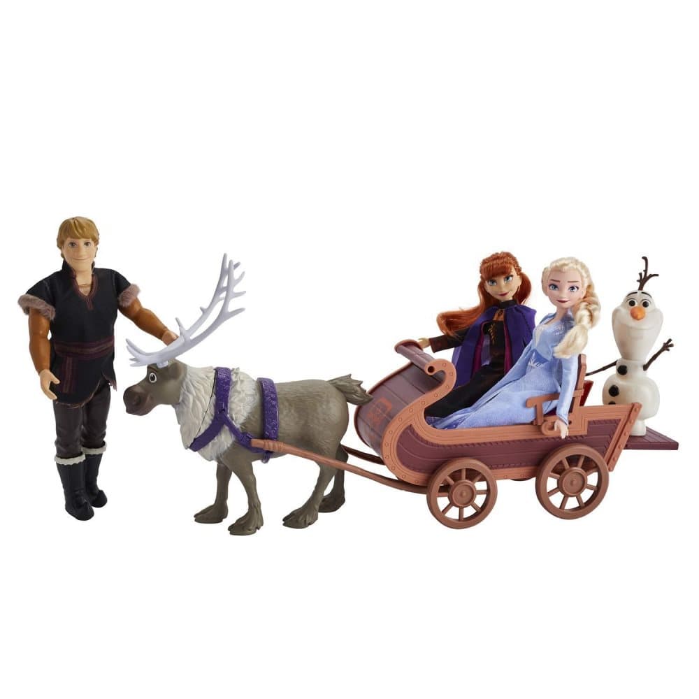 Frozen 2 - 5x Dukker med Slede