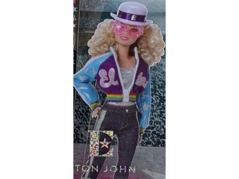 Barbie Collector Elton John, Multifärg, Modedocka, Hankoppling, 1 styck, Glasögon till docka, Dockmössa, Dockjacka, Doll leggings, Dockskor, Doll top