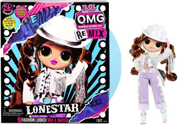 L.O.L Surprise! O.M.G. Remix Lonestar Fashion Doll – 25 Surprises with Music