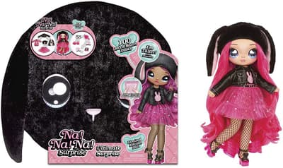 Na! Na! Na! Surprise Ultimate Surprise Black Bunny with New Taller Doll and 100+ Mix & Match Looks