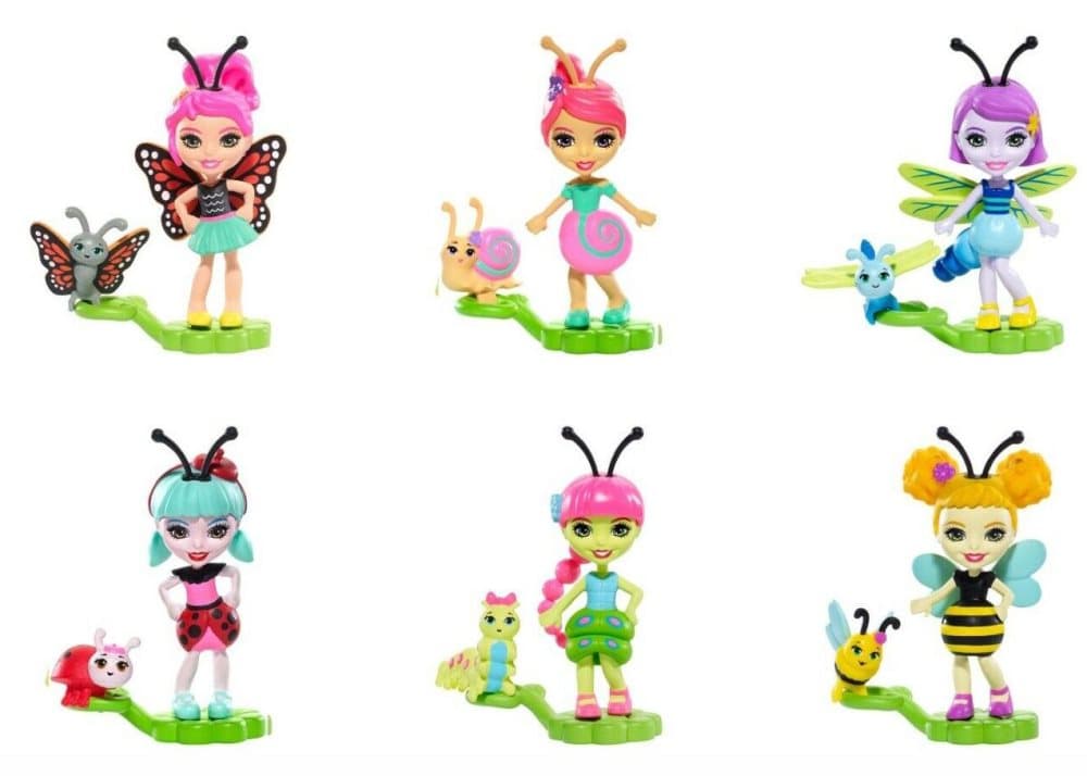 6-Pack Enchantimals Petal Park Mini Doll And Bug Dukker 5-6cm
